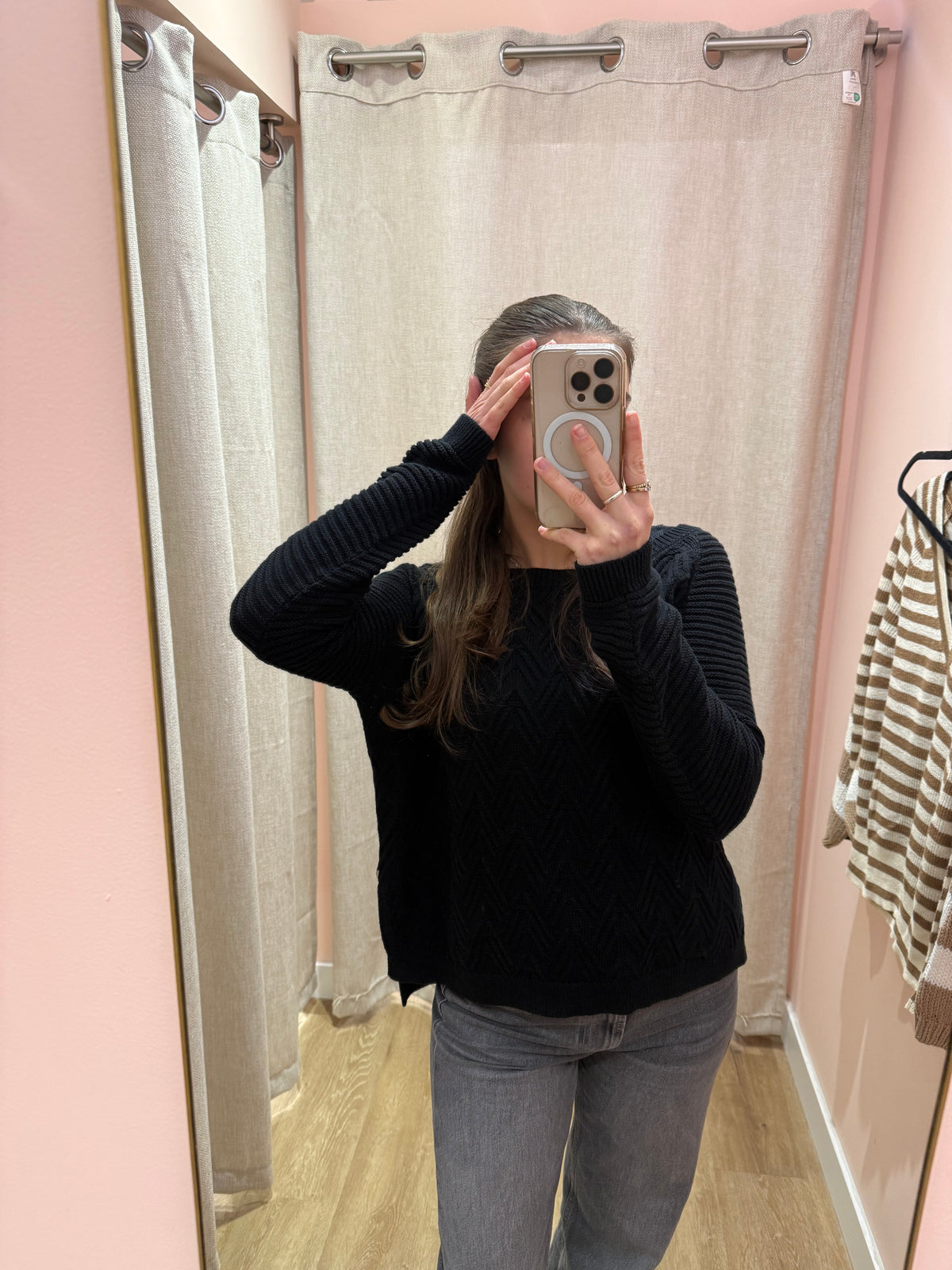 Pull grosse maille I.Code Noir T.S