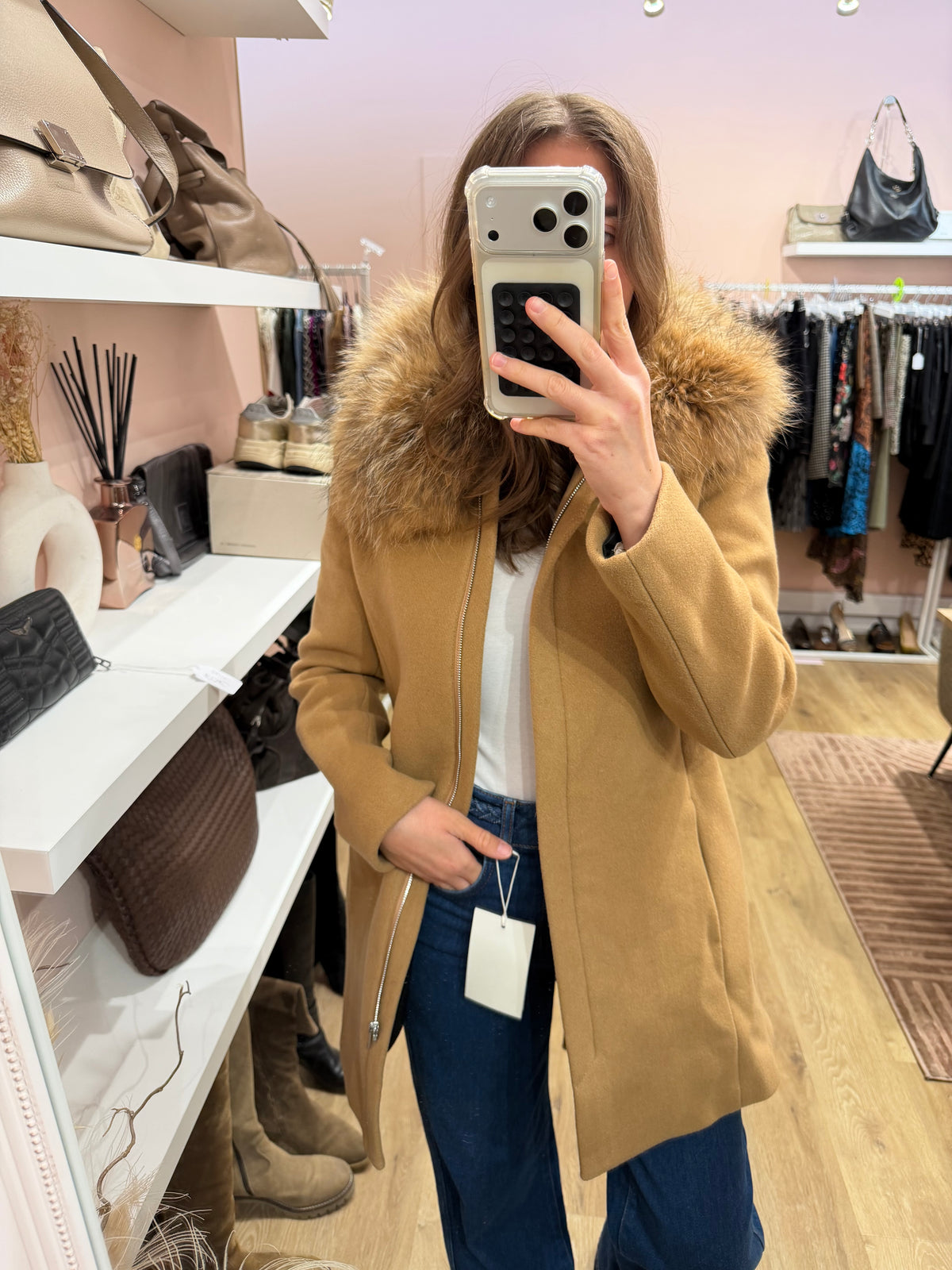 Manteau beige à capuche Claudie Pierlot - T.XS 11/10