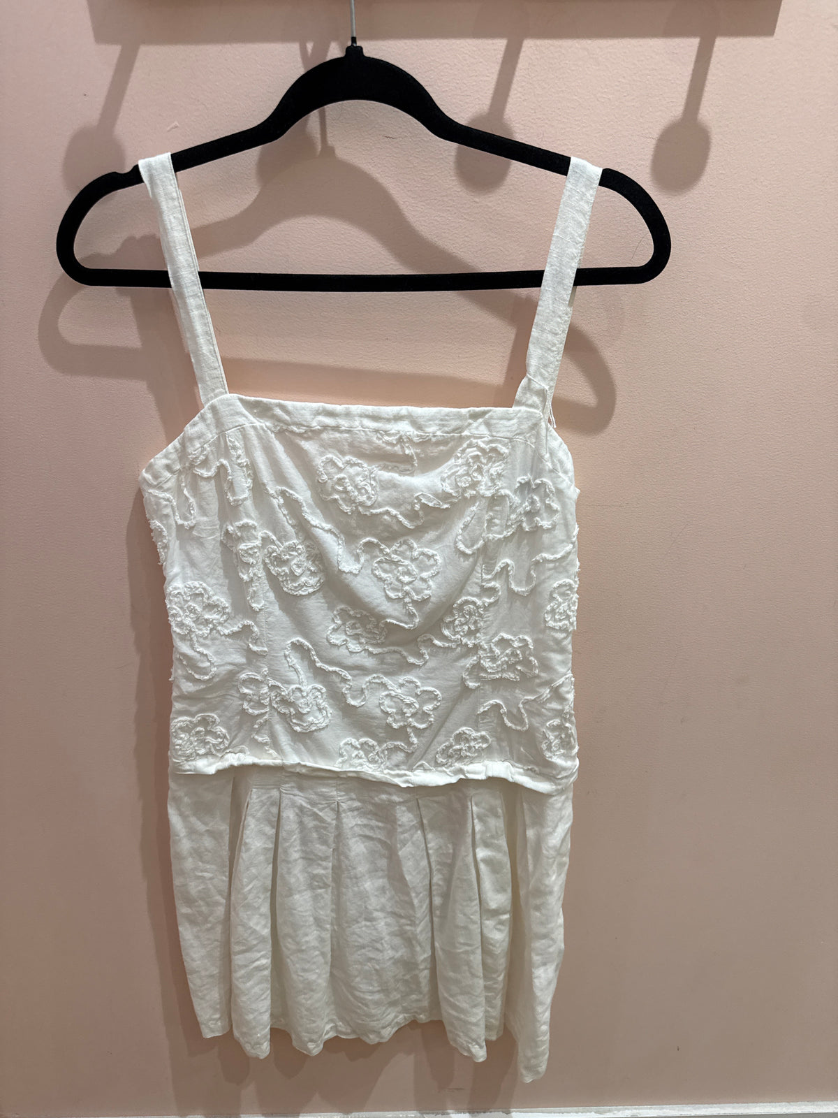 Robe blanche coton débardeur T.40
