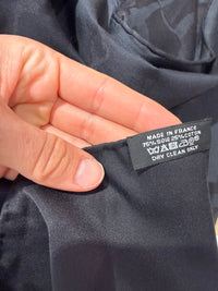 Foulard Hermès coton soie noir + boîte