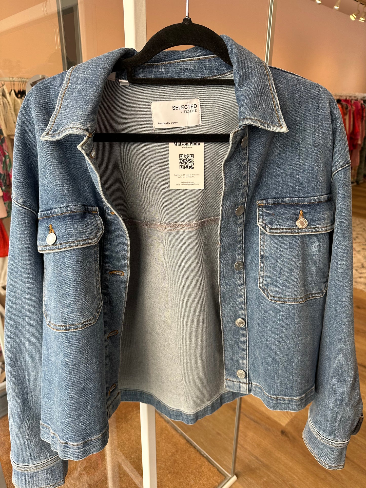 Veste en jean Selected T.38