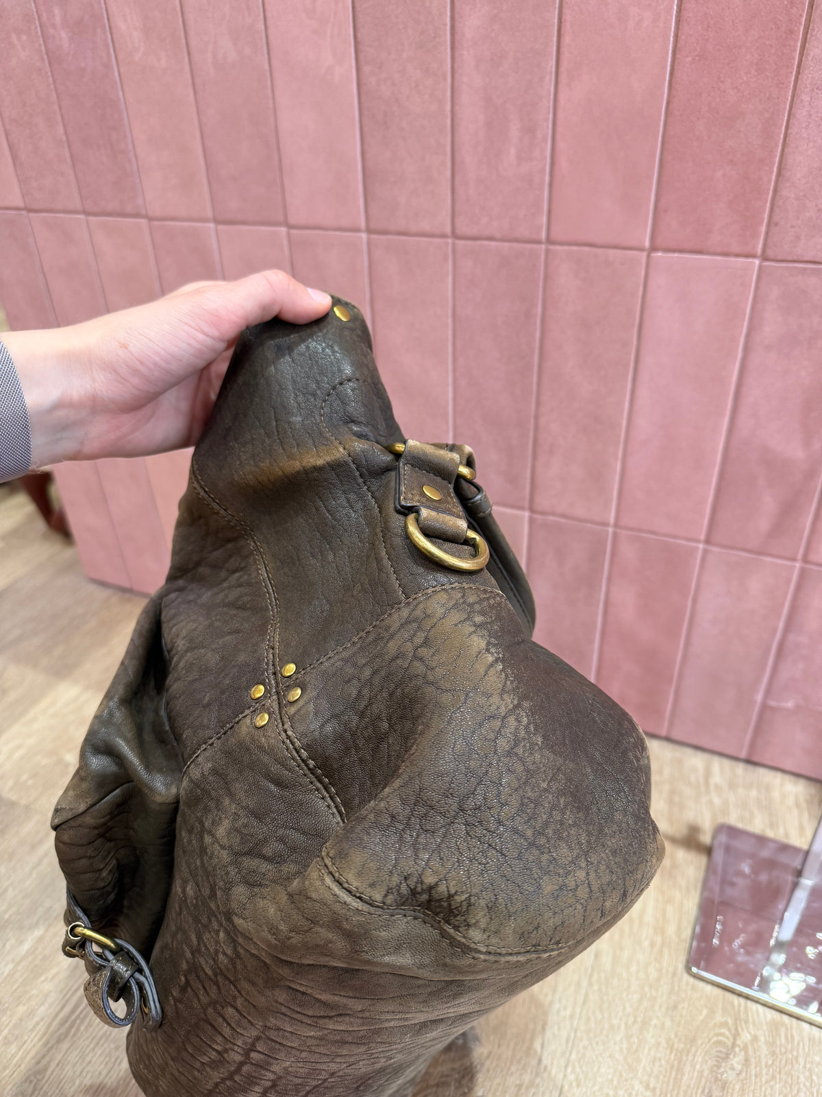 Sac Jérôme dreyfuss Kaki cuir Billy 09/06
