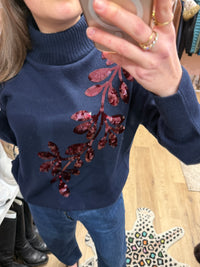 Pull bleu marine Laurel T.M