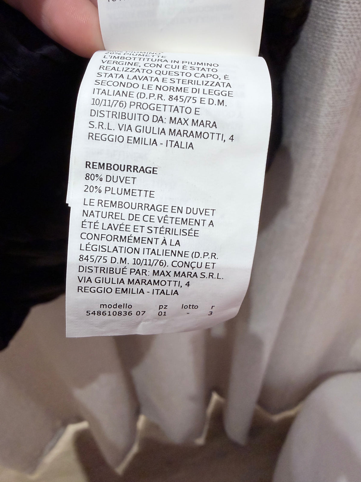 Doudoune noire - Weekend Max Mara - T.XL 25/10