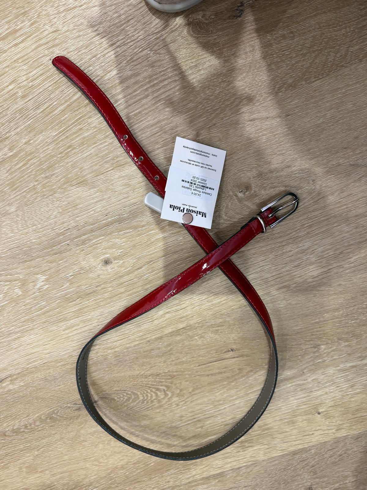 Ceinture Rouge Galeries Lafayette T.80