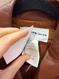 Veste en cuir mugler T.38 07/06