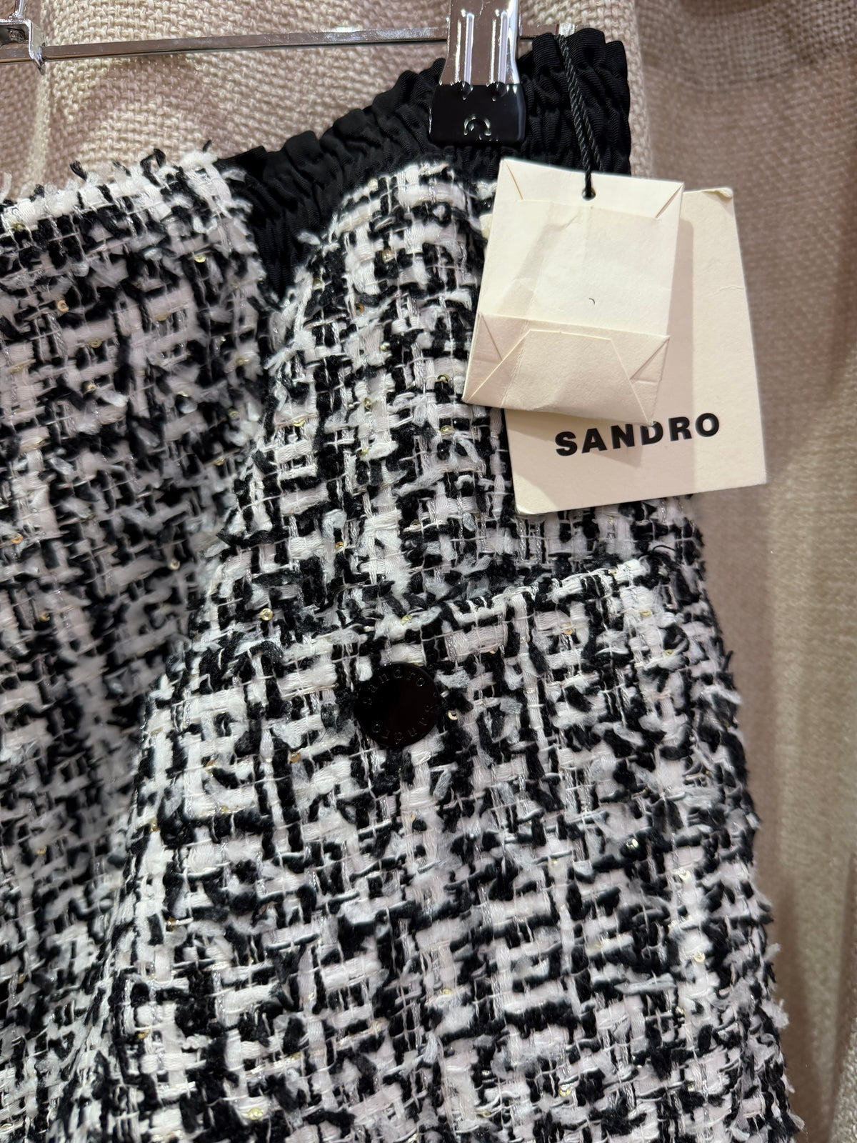 Short blanc en tweed Sandro T.40 27/09