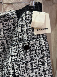 Short blanc en tweed Sandro T.40 27/09