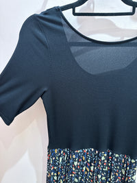 I.Code Robe longue noire et bleu marine T.M