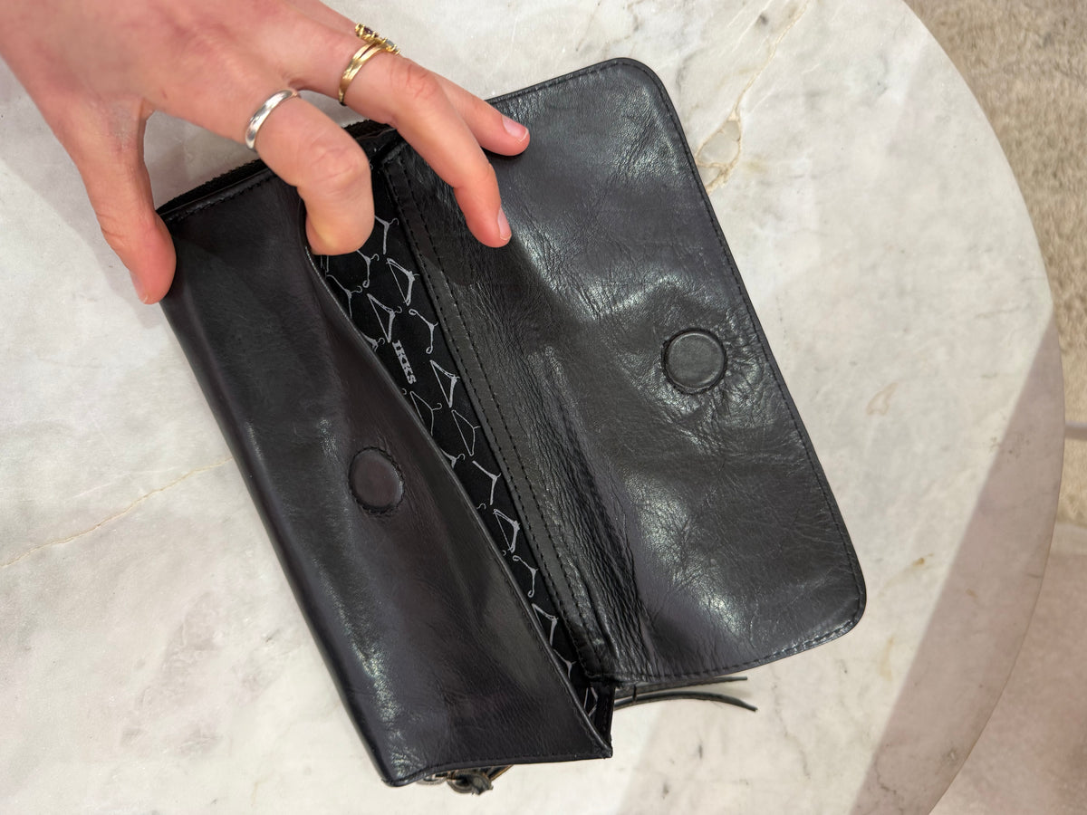 Porte-monnaie IKKS cuir noir