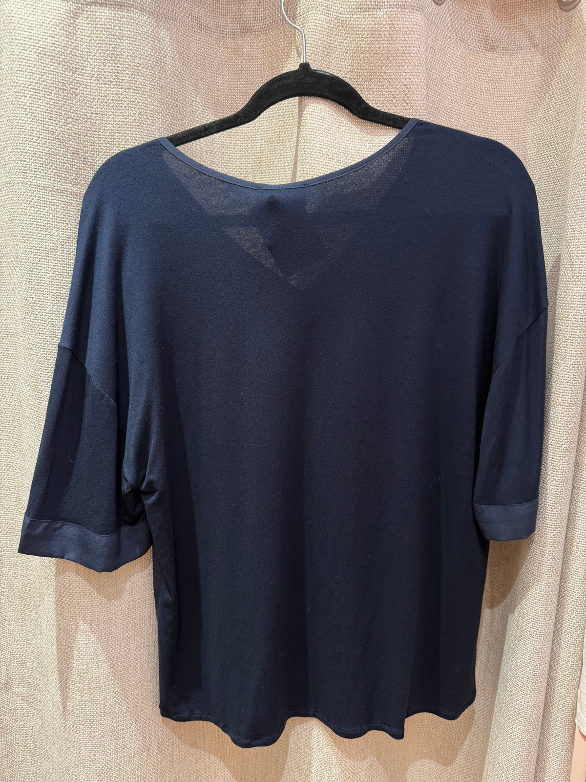 t-shirt bleu foncé weill bi -matière Taille L