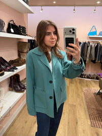 Manteau vert en laine - Max Mara - T.L 04/09