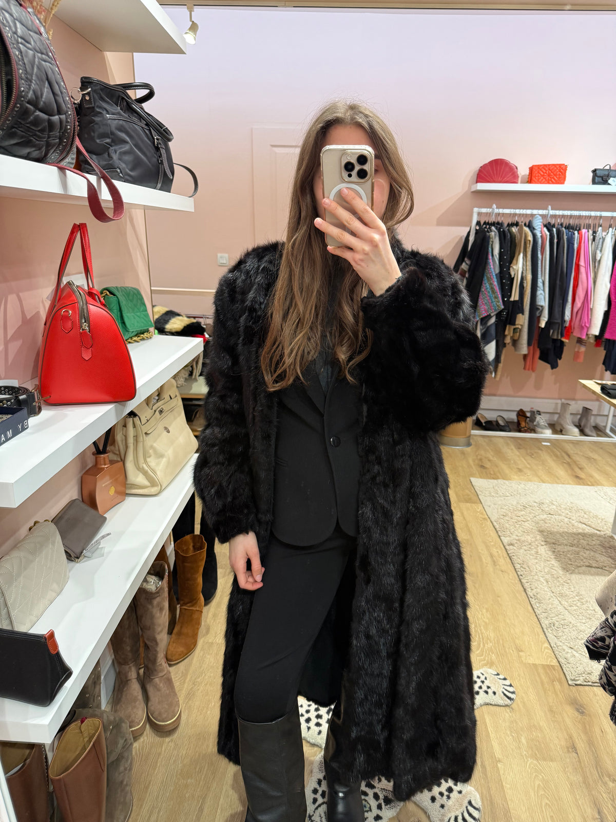 Manteau en vison taille 36/38