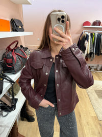 Veste en cuir Caroll T.40/42