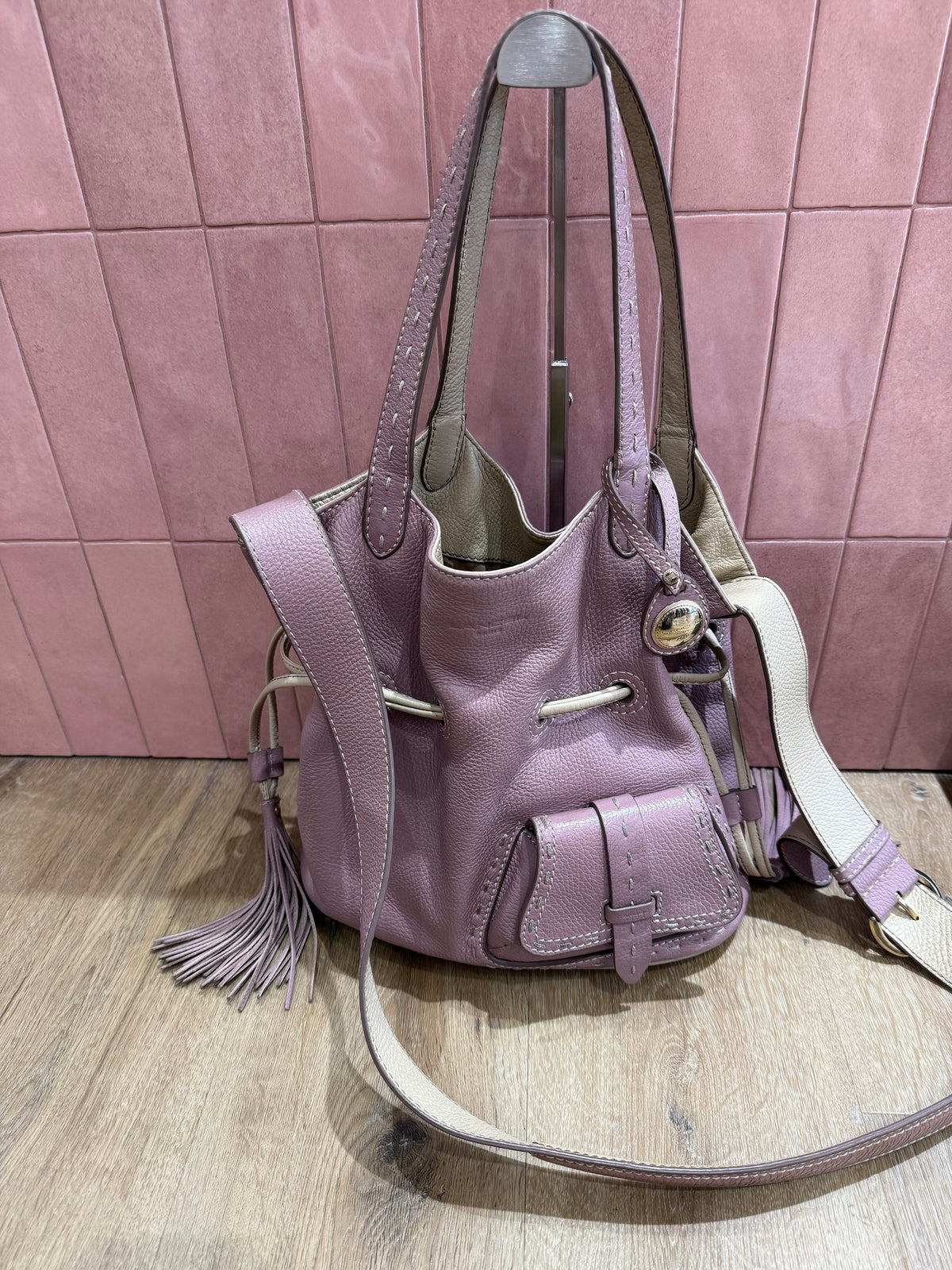 Sac lancel violet en cuir premier flirt 10/06