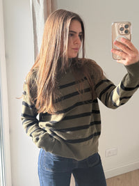 Pull ikks Vert et noir (rayures) T.M