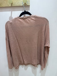 Top American Vintage rose foncé manches longues T.M