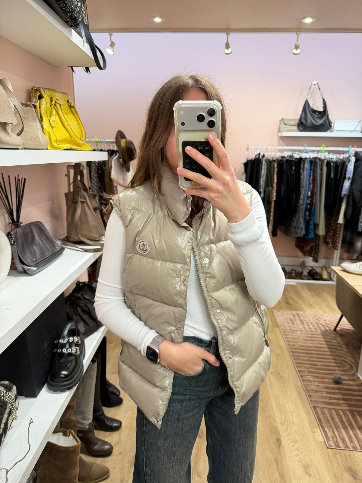 Doudoune sans manches moncler T.S 19/10