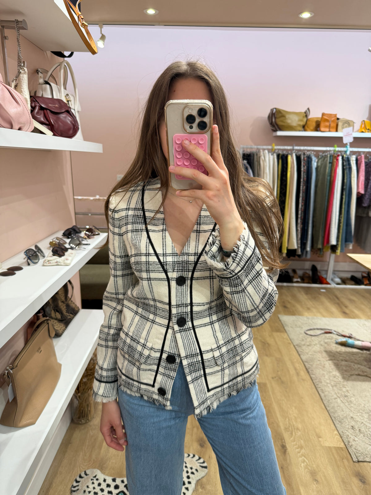 Claudie Pierlot Blazer Blanc T.WEED/CARREAUX 01/07