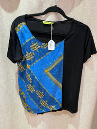 T-shirt bleu et noir Versace Jeans T.34