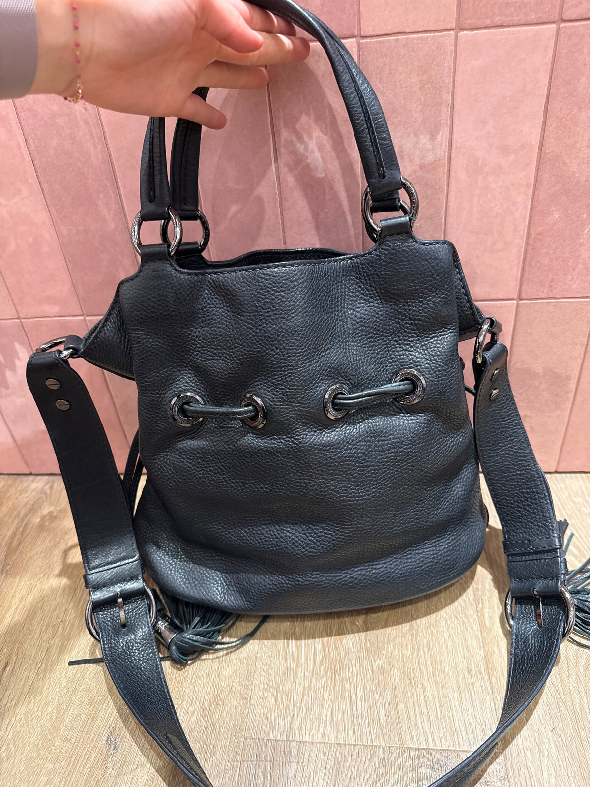 Sac lancel noir en cuir