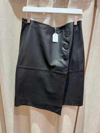 Jupe crayon noire en cuir ba&sh T.L 12/10