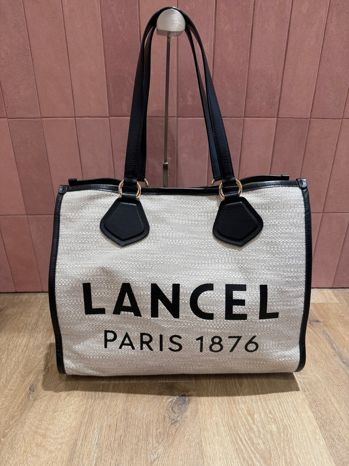Sac cabas Lancel creme 26/05
