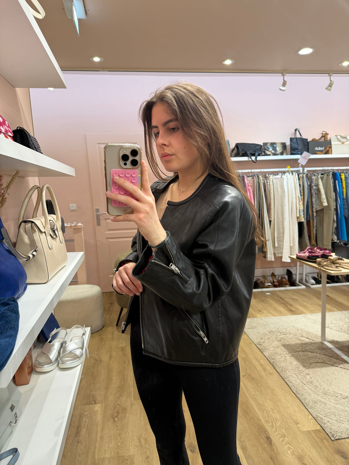 Veste en cuir Isabel marant T.38 31/05