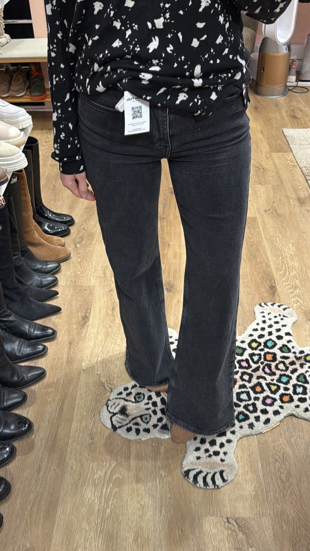 Jean gris jambes larges Karl Lagerfeld 36