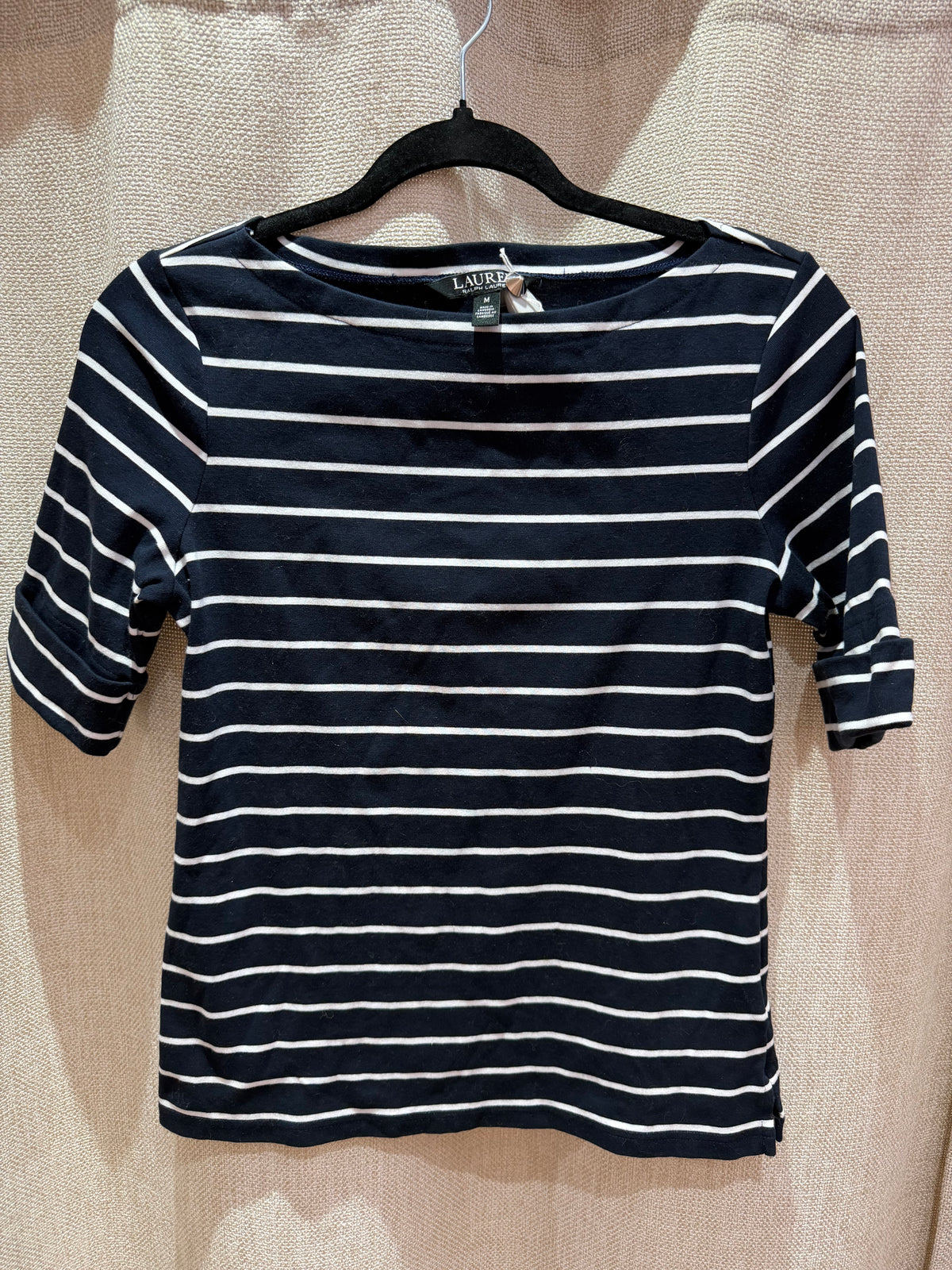 Top bleu marine à rayures Ralph Lauren T.M 29/09