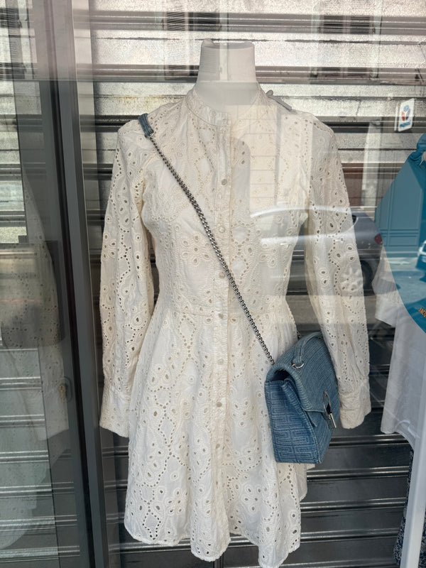Sézane Robe blanche broderie anglaise T.M 19/07