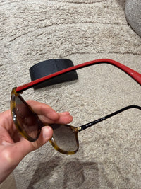 Lunettes Prada beige et rouge TU