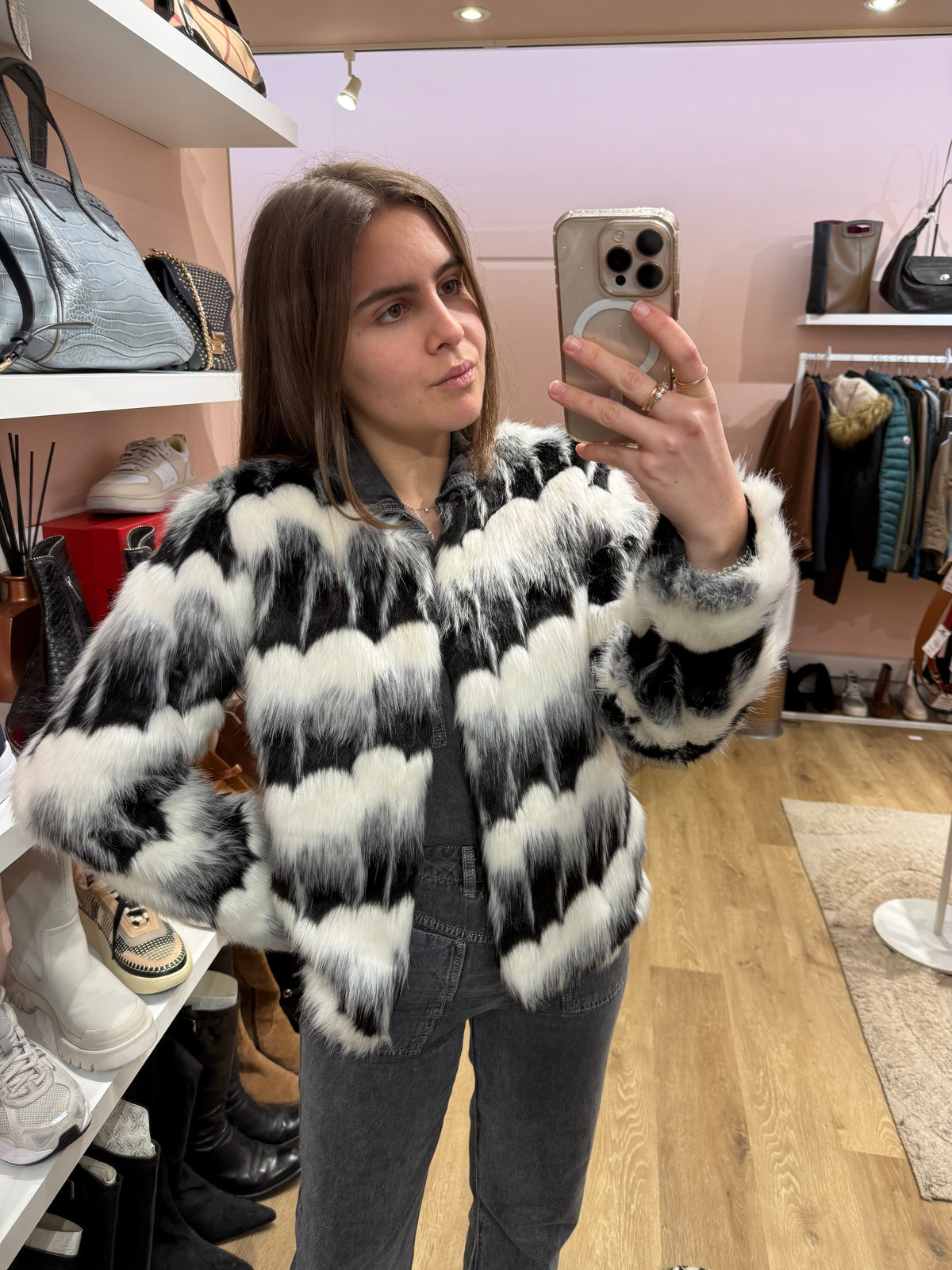 Doudoune Molly Bracken blanche et noire S