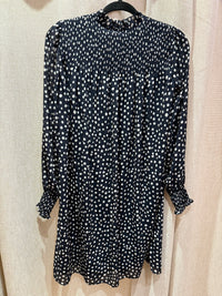 Robe bleu nuit et blanche à pois IKKS T.S 03-10