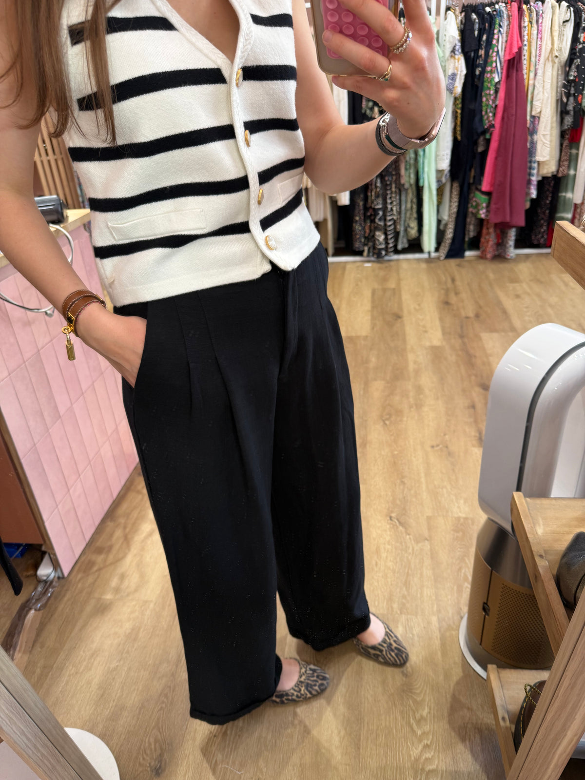Pantalon noir satiné large Ba&sh - noir - T.S 31/05