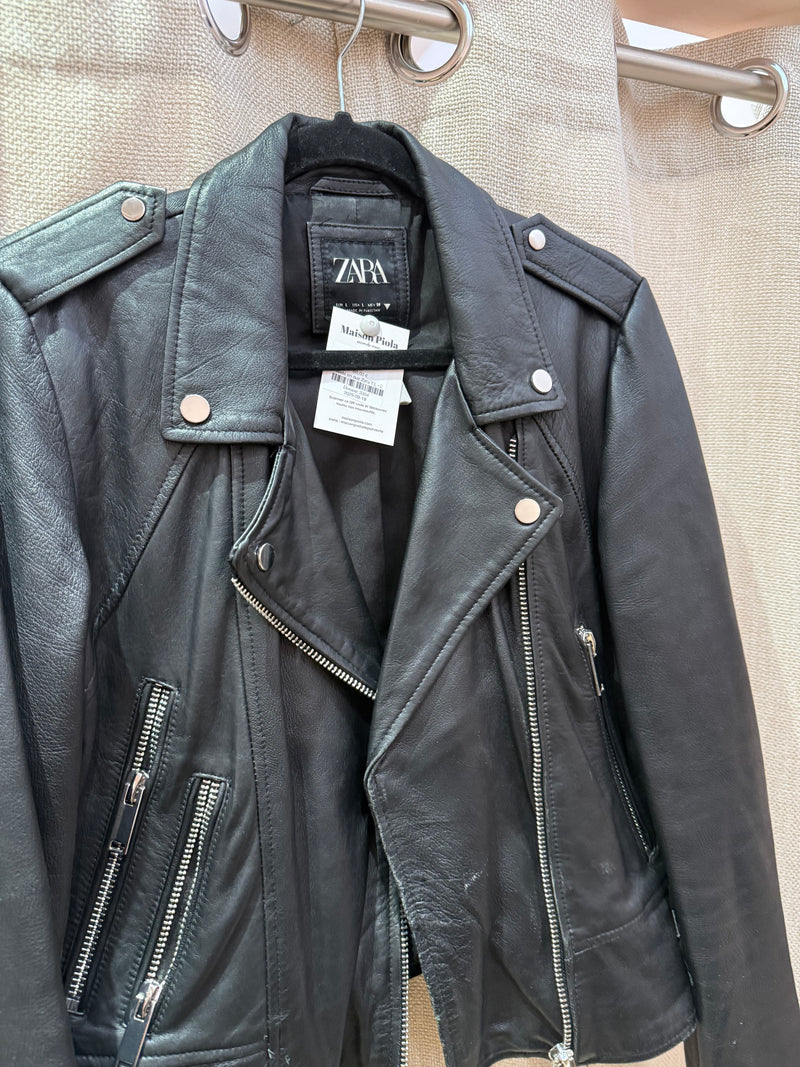 Veste en cuir Zara T.L