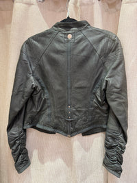 Veste courte en cuir Noire Hight T.40 28/09