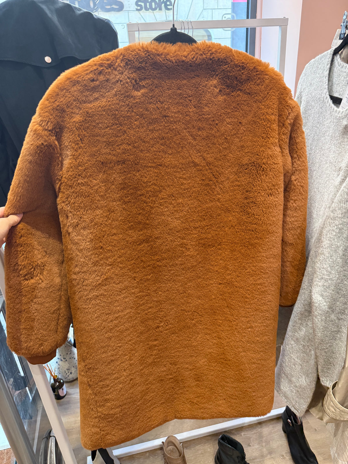 Veste camel fausse fourrure Maje T.L