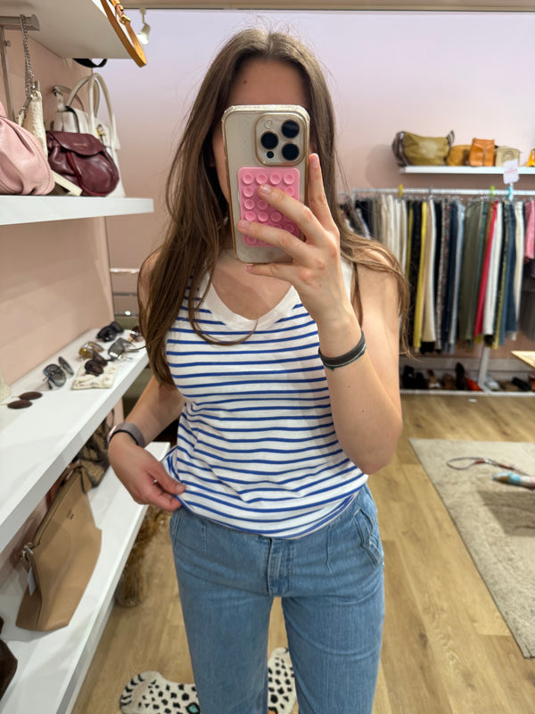 Top bleu et blanc HOD T.36 01/07