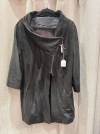Viva Dolce Vita veste longue en daim et cuir T.XL 28/09