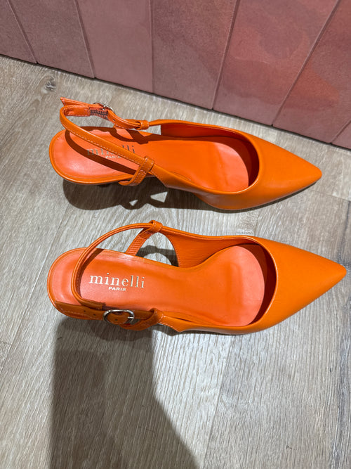 Ballerines à talons orange Minelli 36