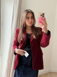 Blazer rouge en velours Moschino T.38