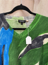 Pull vert 100 % cachemire - Esthème - T.L 10/09