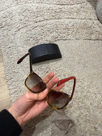 Lunettes Prada beige et rouge TU