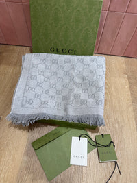 Écharpe Gucci grise 100% laine