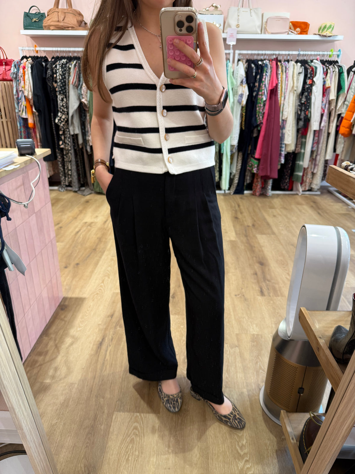 Pantalon noir satiné large Ba&sh - noir - T.S 31/05