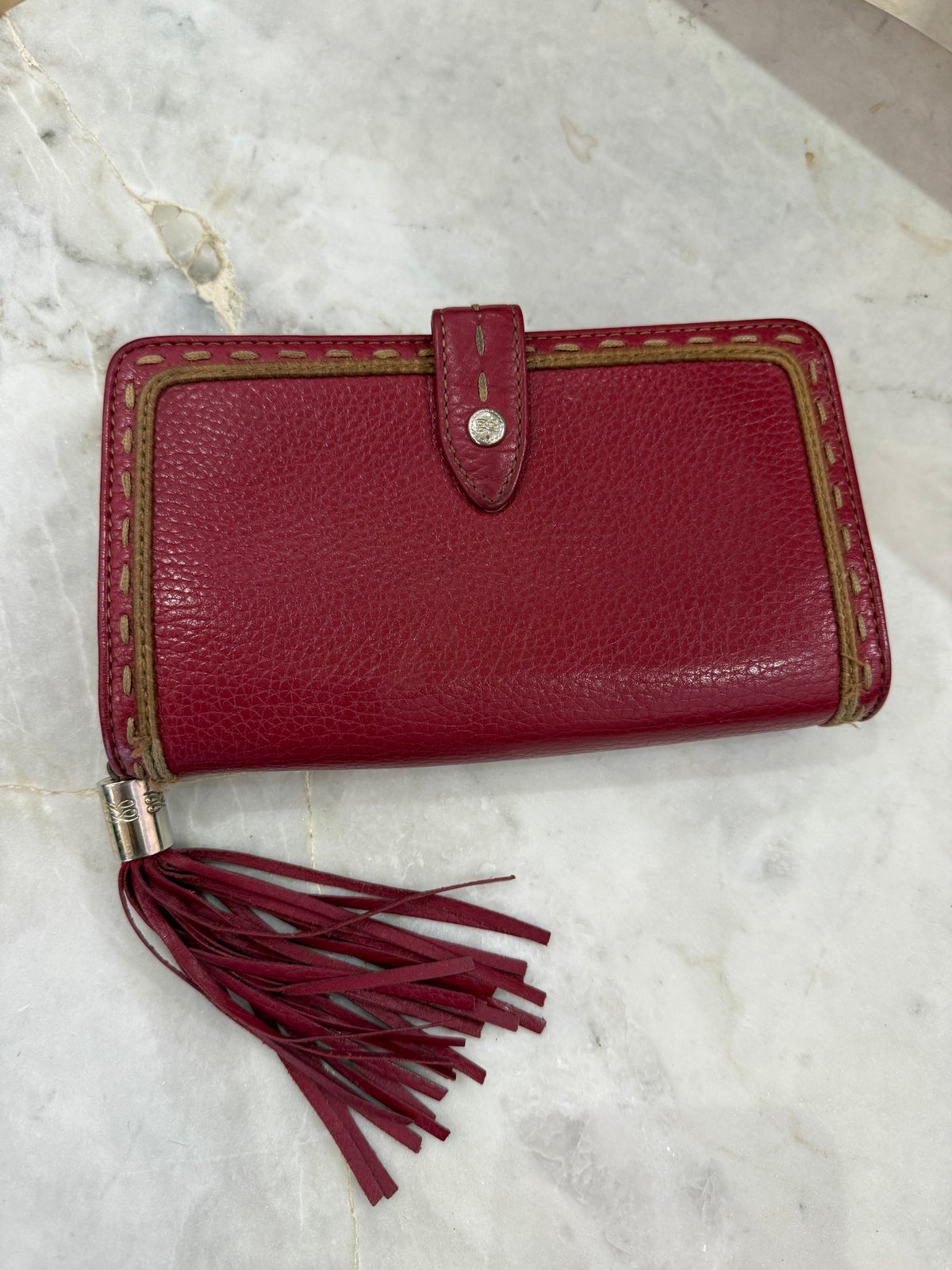 Portefeuille Lancel rose/ rouge