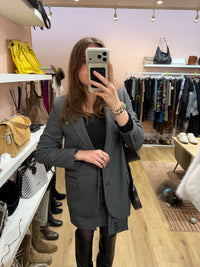 Blazer gris pied-de-poule — IKKS T.38 21/10