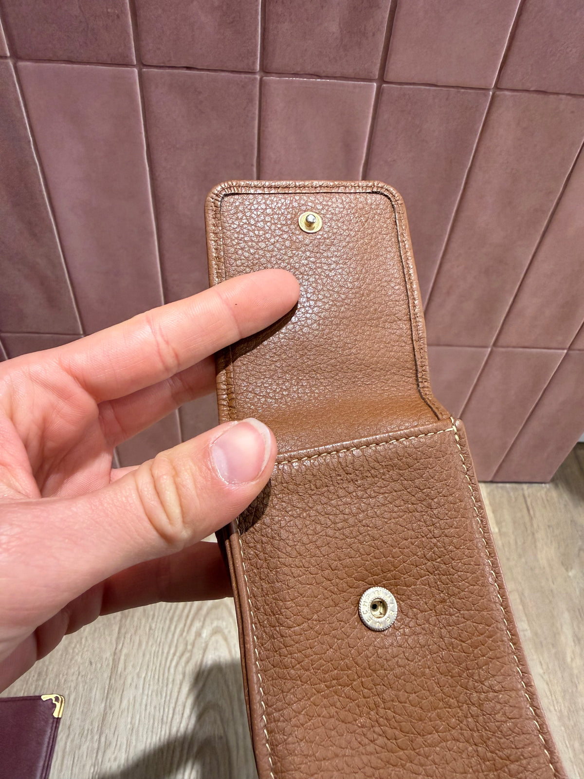 Pochette Longchamp cuir