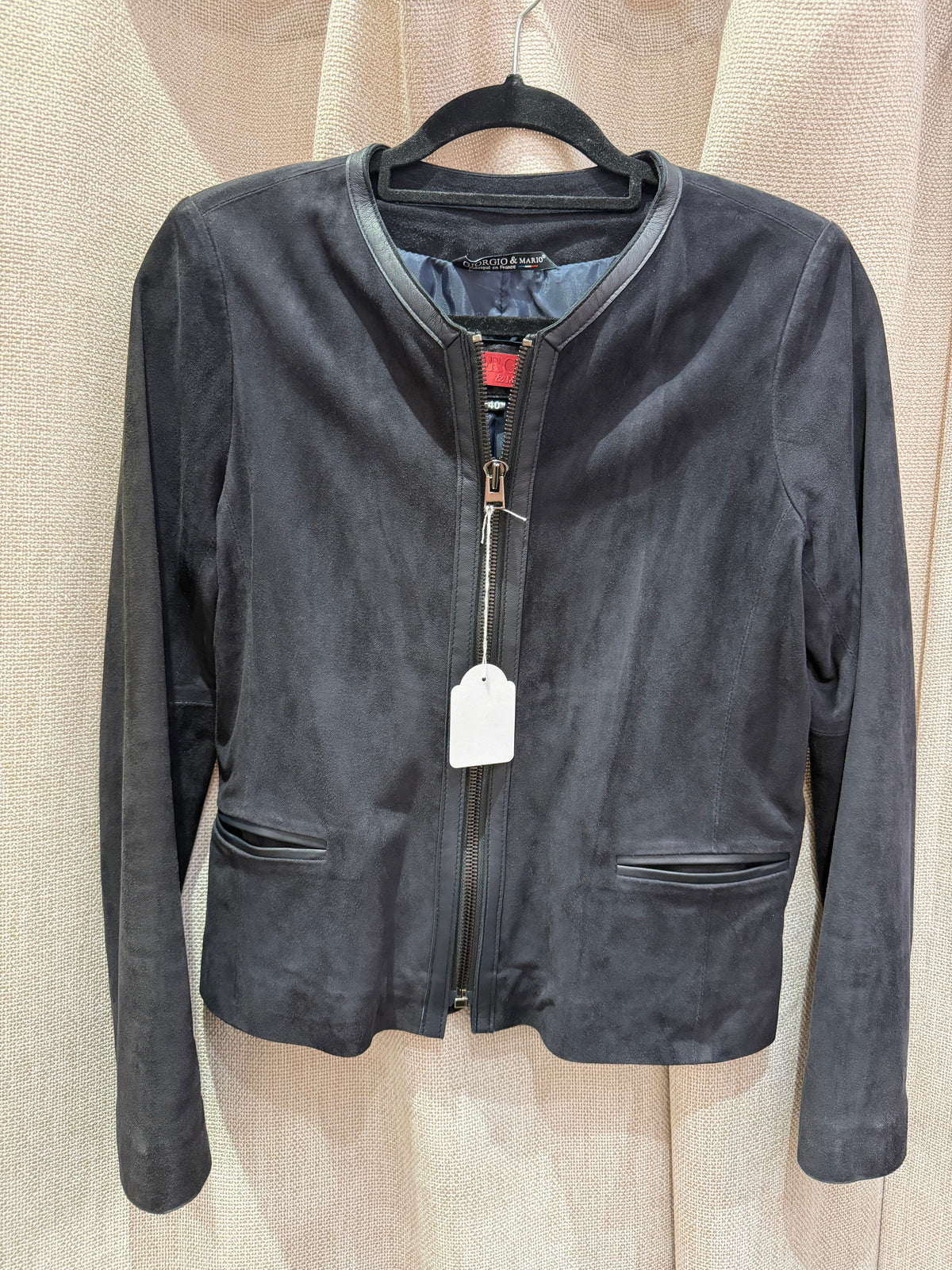Veste en cuir et daim T.40 giorgio 28/09